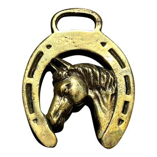 Mid 20th Century Brass Horse Bridle Medallion For Sale