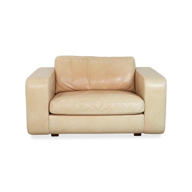 Leather Valentino Armchair in Cream Beige from Machalke For Sale - Image 17 of 18