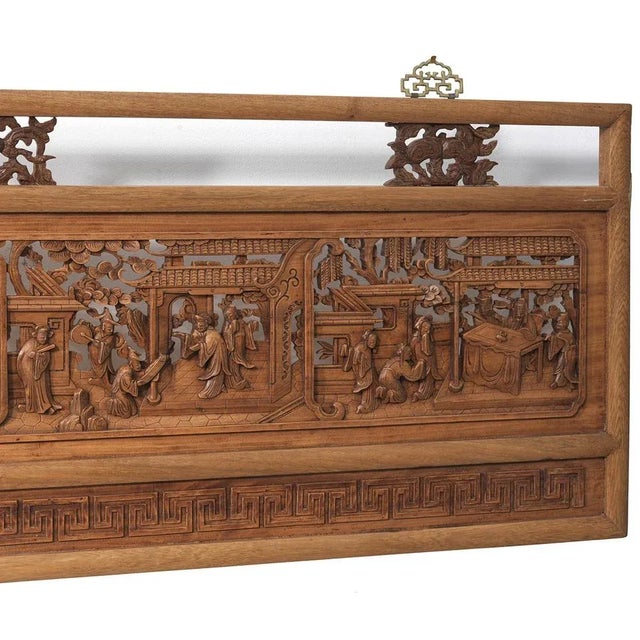 This intricately carved panel, from Nanjing, Jiangsu province and dating back to 1860, is part of an antique daybed. It...