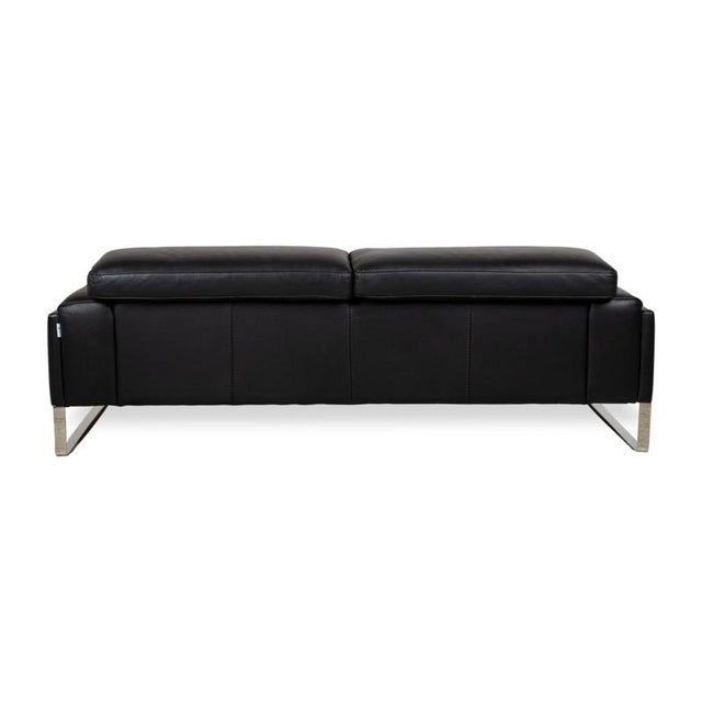 Romeo 2-Seater Sofas in Black Leather and Chrome from Calia, Set of 2 For Sale - Image 15 of 18