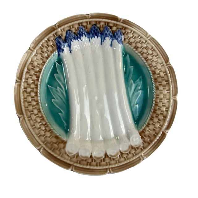 Asparagus Plates, 1890, Set of 6 For Sale - Image 3 of 13