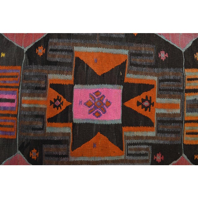 1970s Vintage Handmade Wool Cotton Red Runner Rug For Sale - Image 11 of 11