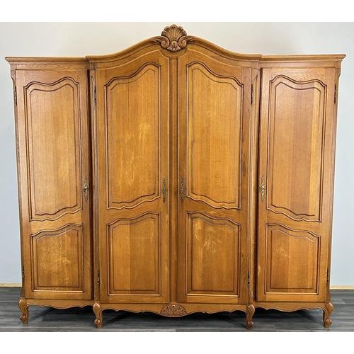 Vintage French Louis XVI Style Wardrobe in Oak For Sale - Image 14 of 14