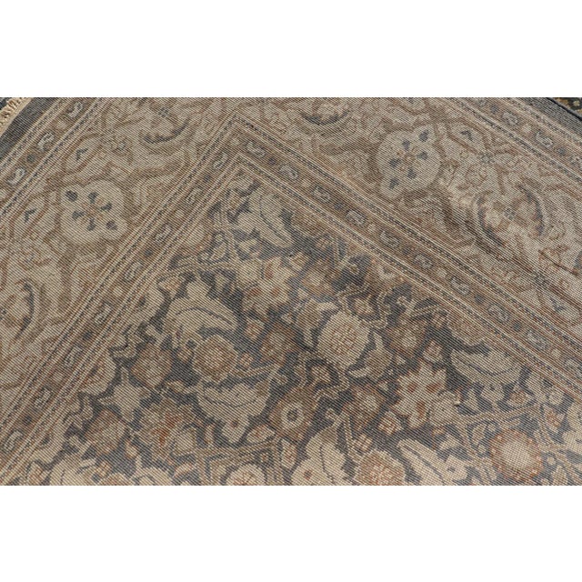 Hand Knotted Fine Herati Design Rug in Steel Blue 9'7 X 11'7 For Sale - Image 12 of 12