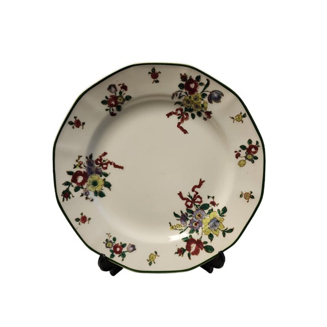 1930s 1930s Royal Doulton Old Leeds Sprays Salad/Dessert Plates - a Pair For Sale - Image 5 of 7