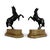Pair of Bronze Grand Tour Horse Sculptures, early 19th-century Italian figures of rearing horses, cast in dark-patina...