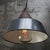 Vintage Industrial Blue Enamel and Cast Iron Pendant Lamp For Sale - Image 4 of 8