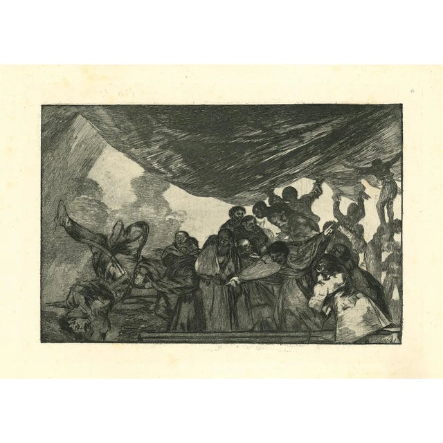 Disparate claro - from Los Proverbios is an original black and white etching realized by Francisco Goya (1746-1828). The...