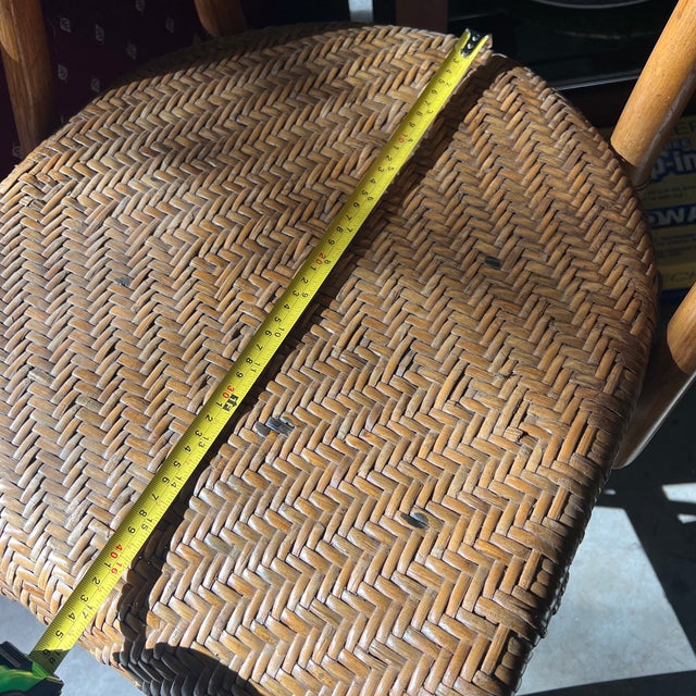 Vintage Rattan French Bistro Accent Chair For Sale In Atlanta - Image 6 of 11
