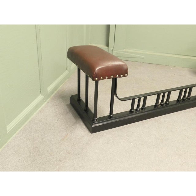 Vintage Leather Club Fender, 1930 For Sale - Image 4 of 8