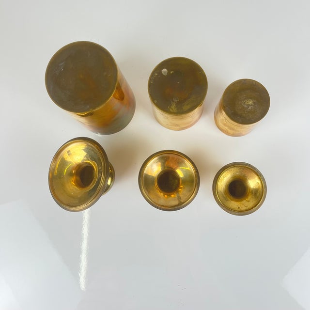 Vintage Gilt Brass Boxes, 1960s, Set of 3 For Sale - Image 10 of 14