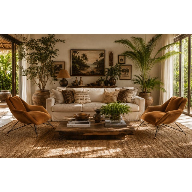 Metal Brazilian Modern “Concha” Armchairs in Iron and Burnt Caramel Mohair by Carlo Hauner, Brazil, 1950s For Sale - Image 7 of 18