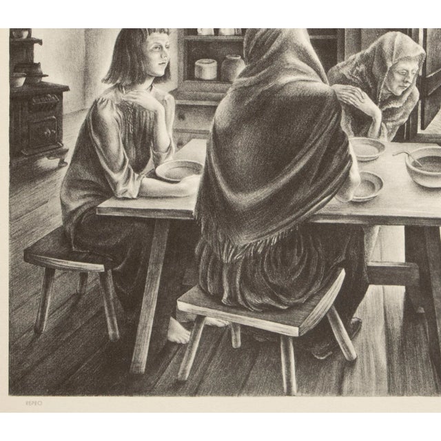 1939 After John S. De Martelly "Give Us This Day", First Edition Period Offset Lithograph For Sale - Image 4 of 10