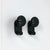 Black Wall Hooks by C. Bartoli for Con & Con, Italy, 1970s, Set of 2 For Sale - Image 9 of 10