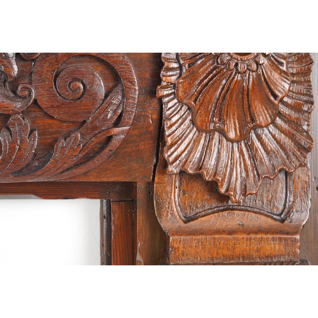 Wood Highly Carved Victorian Wooden Mantel For Sale - Image 7 of 11