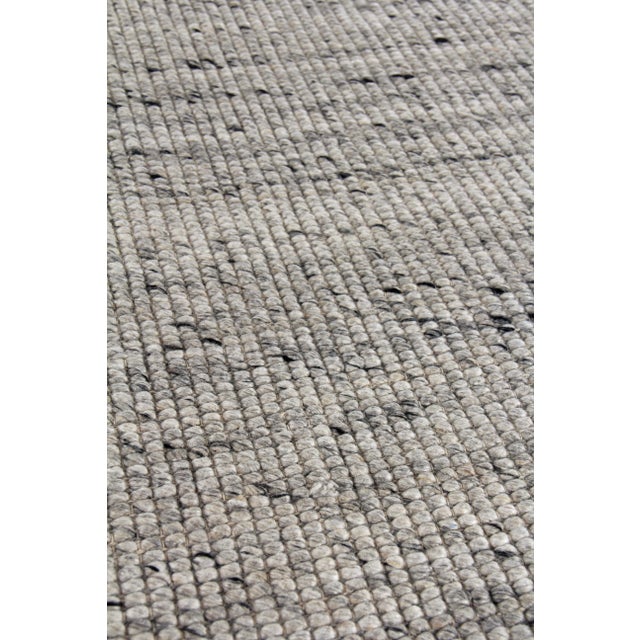 Not Yet Made - Made To Order Rhue Hand loom Wool/Cotton Silver Rug-14'x18" For Sale - Image 5 of 8