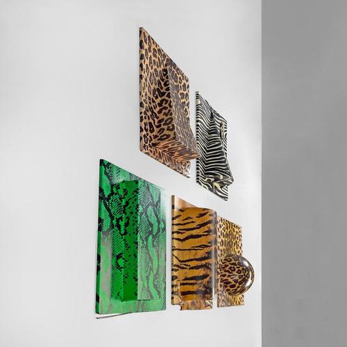 Italian Modern Zoo Geometrico Wall Decorations by Claudio Parmiggiani, 1970s, Set of 5 For Sale - Image 3 of 18