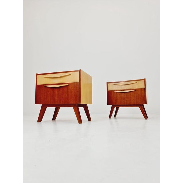 Mid-Century German Nightstands, 1950s, Set of 2 For Sale - Image 9 of 12