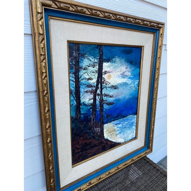 1960s Vincent Price Collection Original Impressionist Nocturne Painting by Kathryn Williams For Sale - Image 4 of 10
