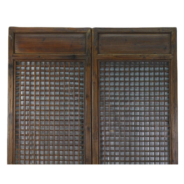 Pair of Lattice Screen Door Panel For Sale - Image 4 of 10