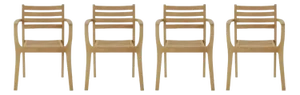 Hi Teak Kolding Outdoor Stacking Armchairs - Set of 4