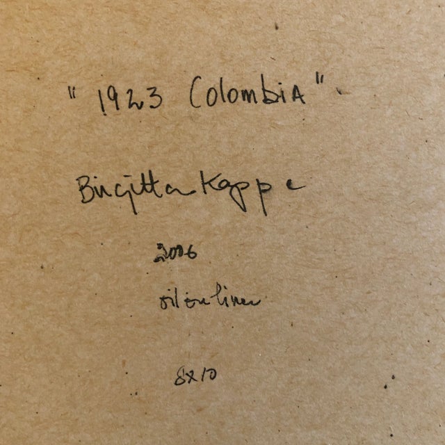 2010s Contemporary Impressionist Brigitte Kappe Original “1923 Columbia” Oil Painting Framed For Sale - Image 5 of 6