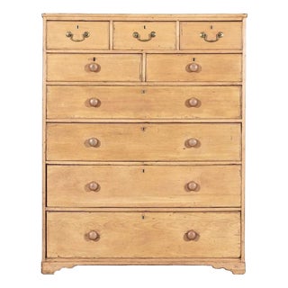 Large English Pine Chest of Drawers, 1880 For Sale