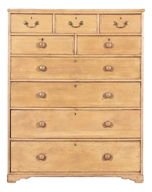 Large English Pine Chest of Drawers, 1880