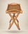 Vintage Bamboo Wicker Rattan Serving Tray With Folding Stand For Sale - Image 4 of 12