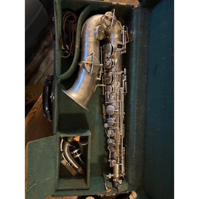 Vintage Silver Plated Wurlitzer Low Pitch Alto Saxophone For Sale - Image 6 of 6