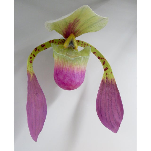 C.2015 Jurgen Reichert, Original Silicone Large, Wall Light Sculpture, titled, "Paphiopedilum Mirabilis," Silicone...