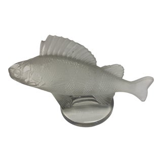 1970s French Lalique Fish Figurine For Sale