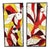 Artistic Leaded Glass Windows with Sports Theme, 1980s, Set of 2 For Sale