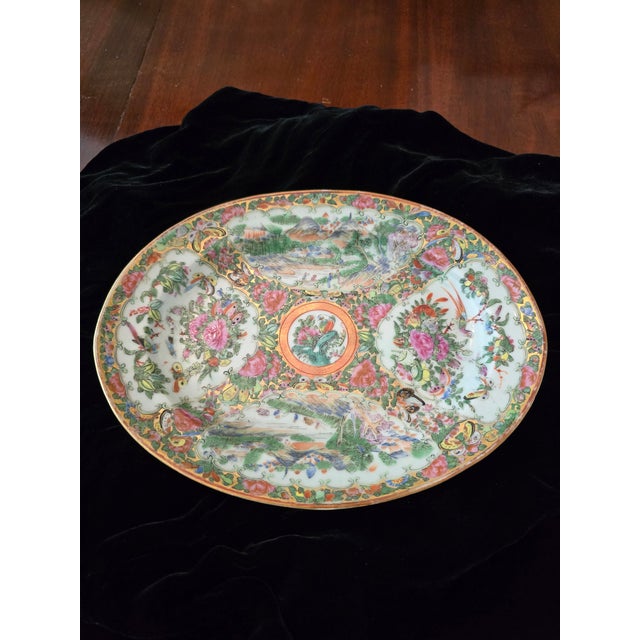 Antique Chinese Porcelain 120 Years Oval Dish For Sale - Image 10 of 10