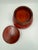 Wood Antique Chinese Red Lacquered Round Wood Box Rice Bucket With Lid For Sale - Image 7 of 11