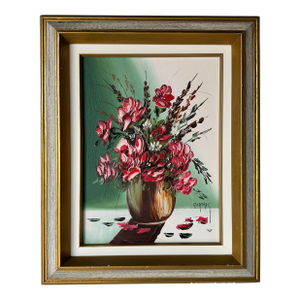 1980s Vintage Still Life Oil on Canvas Painting by Gervaig