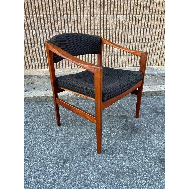 Brown Mid 20th Century Pair Mid Century Walnut Lounge Chairs For Sale - Image 8 of 12