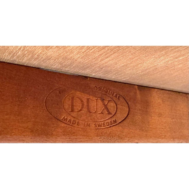 Mid-Century Modern Dux Teak & Cane Square End Table, Made in Sweden Circa 1960s For Sale - Image 11 of 12