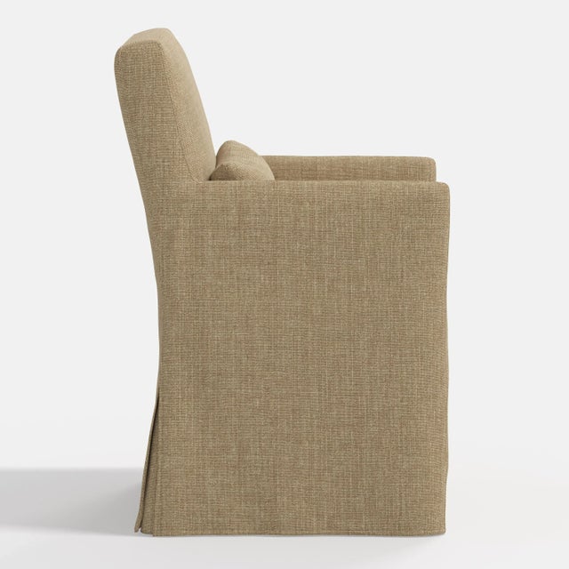 Not Yet Made - Made To Order Stoffer Home x Cloth & Company Lindy Slipcover Dining Arm Chair in Relaxed Linen Burlap For Sale - Image 5 of 7