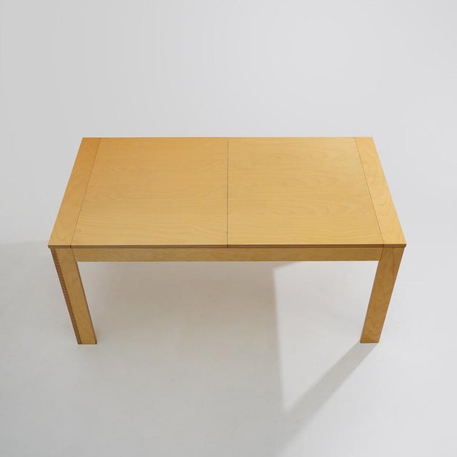 Contemporary Maple Table with Extendable Top, 1970s For Sale - Image 3 of 15