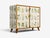 Mid-Century Modern Swedish Modern, Nordens Flora Cabinet, Brass, Floral Lithographs, Sweden, 1930s For Sale - Image 3 of 11