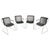 Metal Vintage Italian Penelope Armchairs by Charles Pollock for Anonima Castelli, Italy, 1982, Set of 4 For Sale - Image 7 of 7