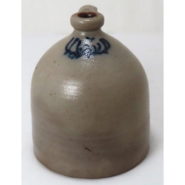 This Really is a Very Nice Looking Original Antique American Primitive Stoneware Storage Jug. Circa Late 19th Century. It...