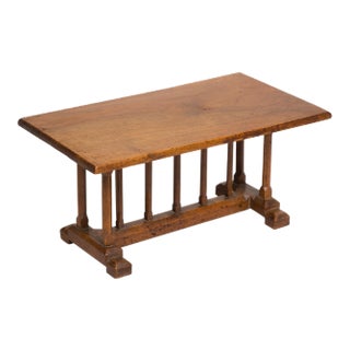 English Miniature Arts and Crafts Trestle Table For Sale