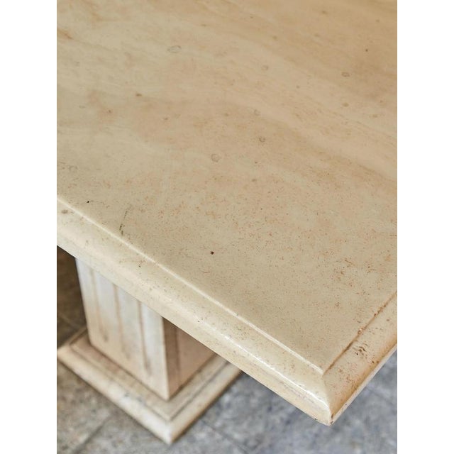 Outdoor Travertine Dining Table, 1970 For Sale - Image 4 of 10