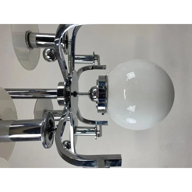 Large Functionalist Bauhaus Chandelier, 1930s For Sale - Image 6 of 12