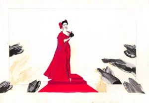 Lanvin of Paris Original Circa 1950s Advertising Watercolor Artwork