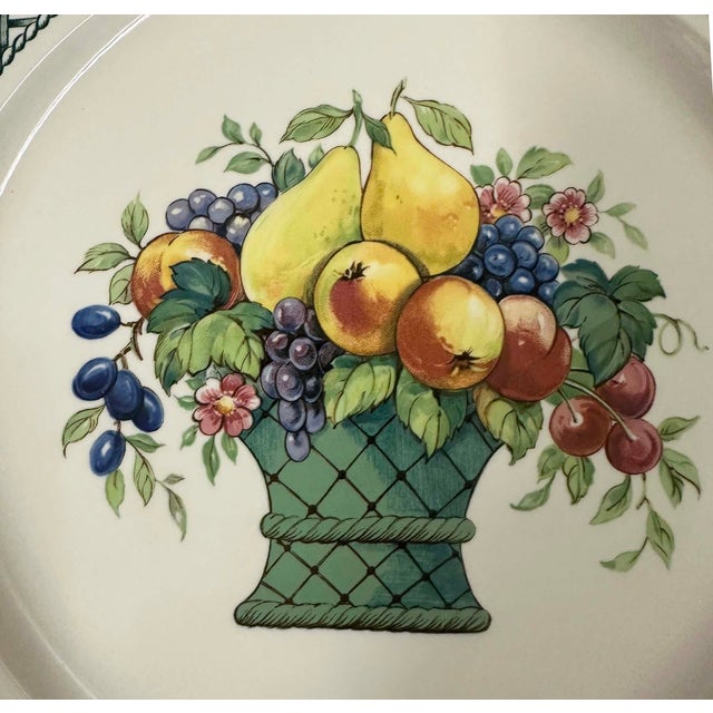 Mid-Century Modern Vintage Villeroy and Boch Basket Pattern Dinner Plate, 1980s For Sale - Image 3 of 9