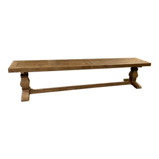 21st Century Grey Reclaimed Pine Wooden Bench For Sale