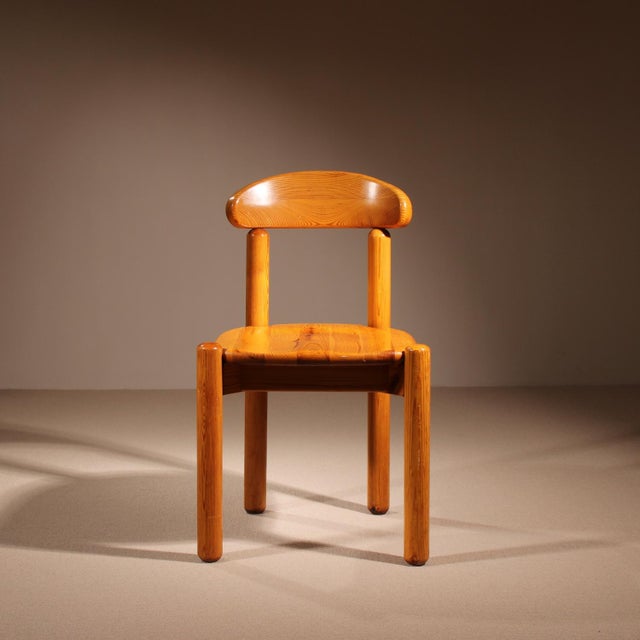 Wood Dining Chairs in Pinewood, Italy, 1980s, Set of 6 For Sale - Image 7 of 13